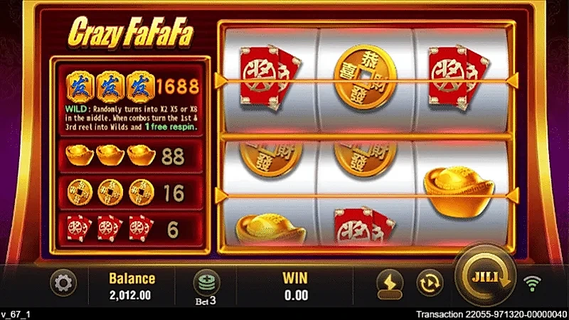 Crazy FaFaFa Classic 3-Reel Slot